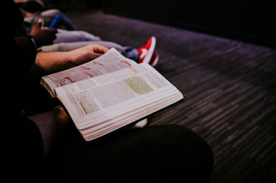 Students reading Bibles
