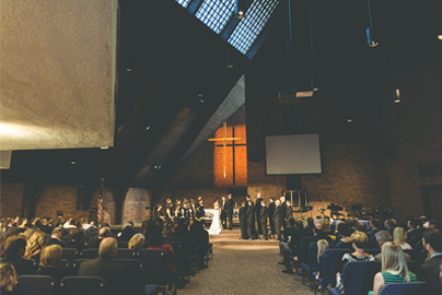 wedding in St. John's sanctuary